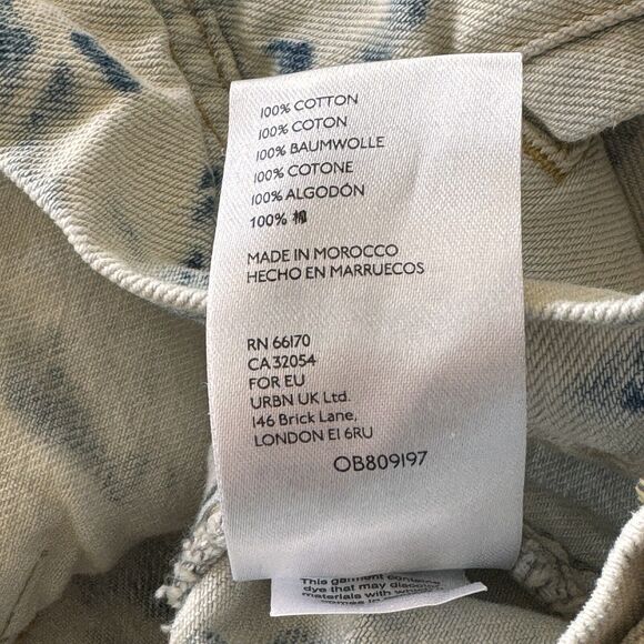 Free People Small Rumors Jean Jacket Button-Up Jones Tie-Dye Long Sleeve Pockets - Picture 11 of 12